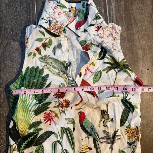 Vilagallo Green and Brown Mini Sundress Resort Wear - Picture 10 of 11